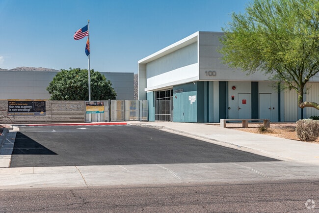 Main gate and Main office entrance, T G Barr School.