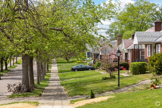 Tree lined streets and sidewalks in Lockland.
