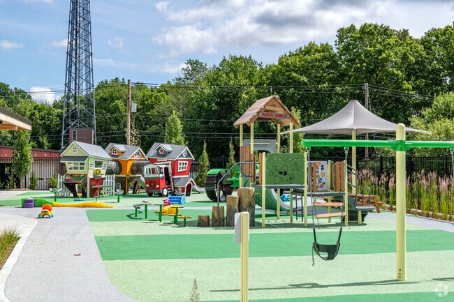 Kindergarten has its own playground at Blanche A. Ames Elementary School in North Easton.
