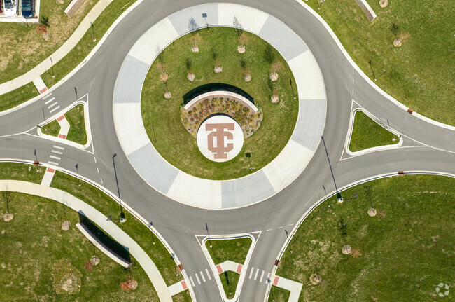 Tates Creek Middle School has a roundabout that connects it to the elementary school.