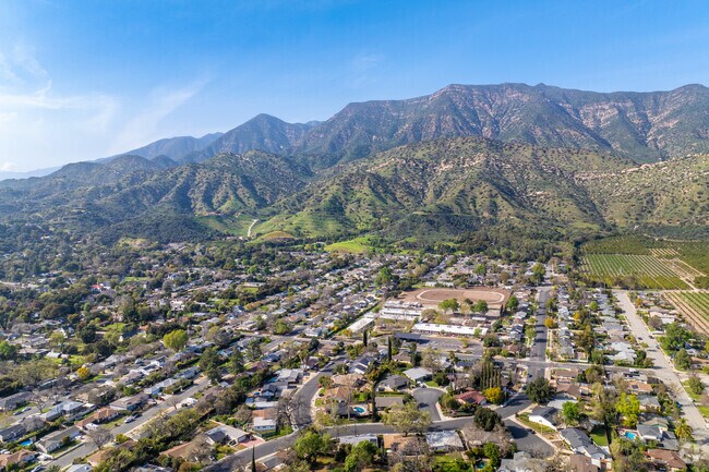 Ojai lies in an East-West valley also known as the 