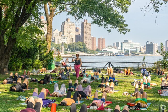 Yoga at Socrates is a great way to exercise in the morning with a view.