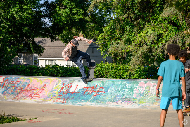 Davis Street Park, located near West Main Hill, is a great place for locals to skateboard.