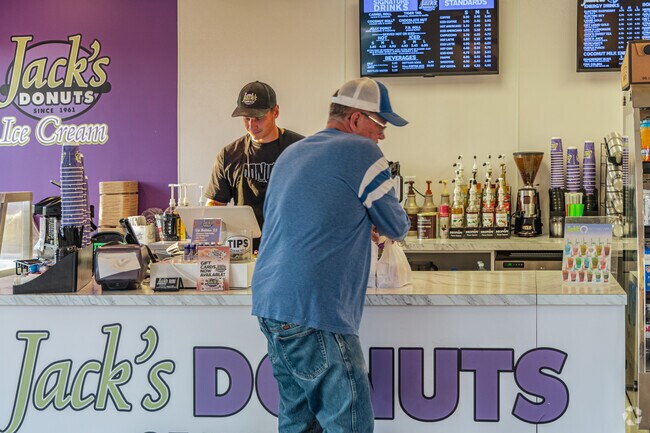 Jack's Donuts, in Vinton Woods, has a steady stream of visitors each morning.