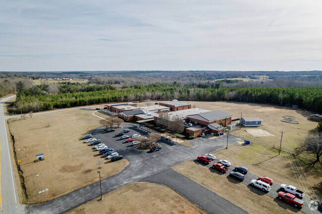 Aerial overview of Goucher Elementary School
