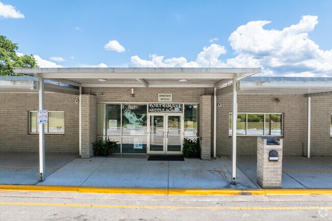 Fort Clarke Middle School offers easy student drop off for parents.