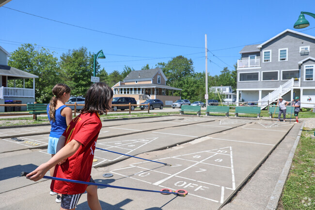 Enjoy a morning game of shuffle board near Kinney Shores.