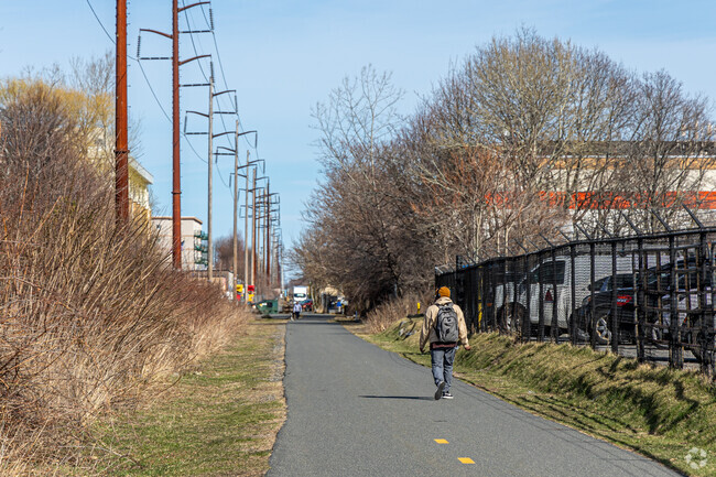 Residents use the walking trails to get to work and errands in Forestdale.