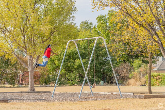 The swing at Hunter Hills Park is a favorite for kids in the area.
