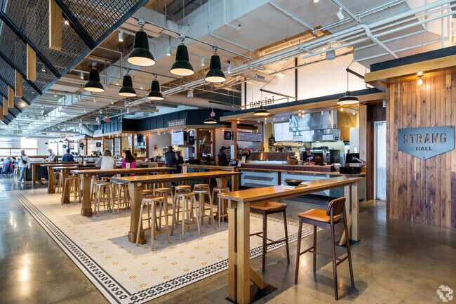 Strang Hall offers a variety of dining options in Glenwood Business District.