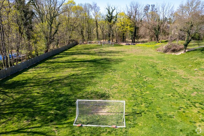 The Crefeld School features a multipurpose field for recess.