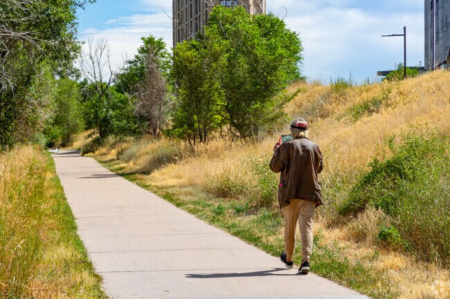 Take a long walk along the South Platte Trail which runs alongside RiNo Art Park.