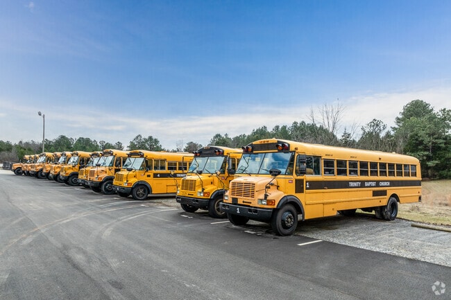 Trinity Baptist Academy has it's own transportation system within the school.