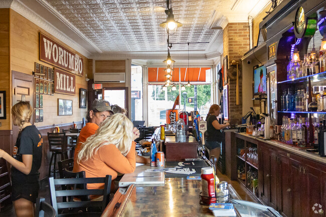 Locals gather at Frank's Restaurant and Pub in Lisbon Falls.