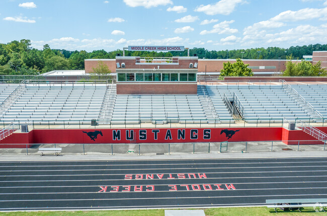 The Middle Creek High School students are the mustangs and have many sports to participate in.