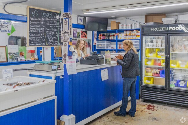 Locals like to shop at Haag & Sons Seafood on Oak Island for fresh local seafood.