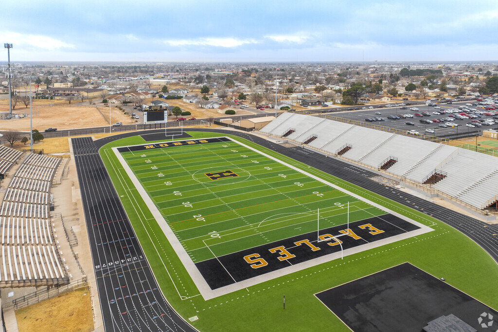 Hobbs High School's football stadium.
