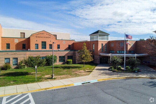 Takoma Park Middle School offers language immersion programs near Silver Spring Park.