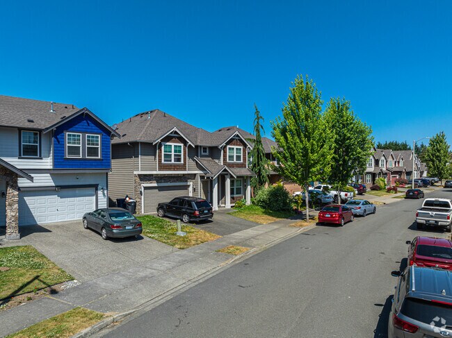 A row of beautiful homes sits on a Kellogg Marsh street.