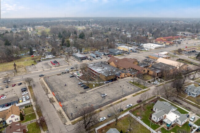 Immaculate Heart of Mary/St Casimir School, parking lot and playground.