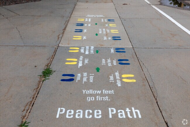 Summit Elementary School students always follow the peace path.