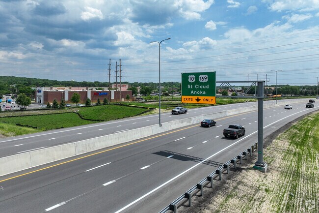 Highway 169 lies to the west of Saint Francis and is a major route into the Twin Cities.