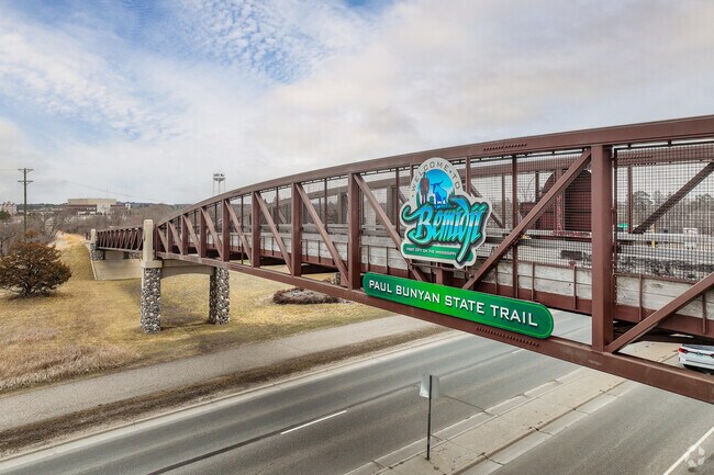 The Paul Bunyan State Trail runs through Bemidji, spanning 115 miles in northern Minnesota.