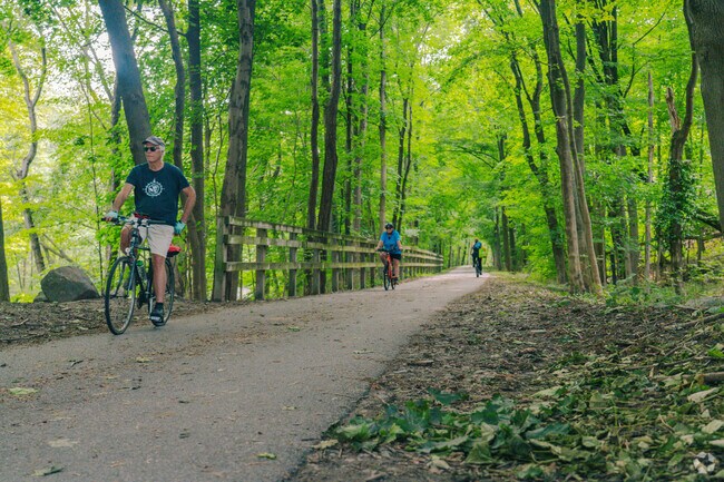 Locals can walk run or bike down the Bartlett Woodlot Freeman Trail in Chelmsford.