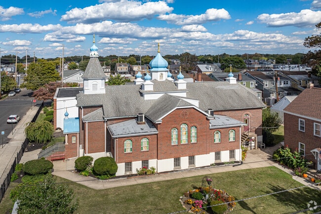 St. Vladimir Orthodox Church in Franklin Park has a beautiful traditional architectural design.
