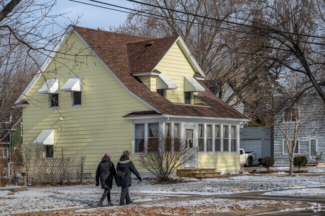 Many homes in Minnehaha have 3-season front porches to enjoy the sun during.