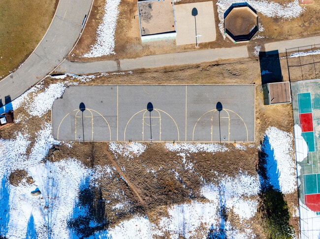 Students at Evergreen Middle School can enjoy basketball courts and a playground.