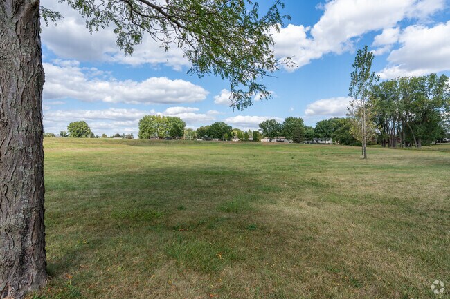 A large open field offers plenty of space to play football, baseball, or soccer at Prairie Grove
