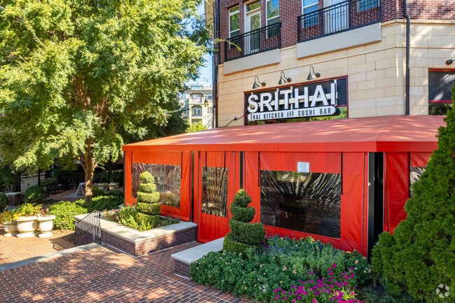 Srithai Thai Kitchen and Sushi Bar in Druid Hills is a favorite spot for locals, serving authentic Thai dishes and fresh sushi.