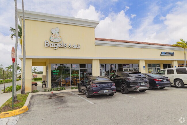 Makeb's Bagel & Deli serves fresh bagels and coffee, perfect for Century Village mornings.