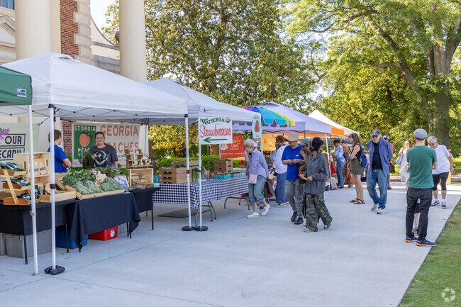 The Decatur Farmers Market takes place in front of the First Baptist Church on Clairemont.