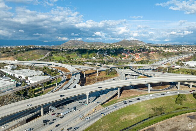 The intersection of Interstate 15 and Highway 91 connects Wildrose with Orange and LA Counties.