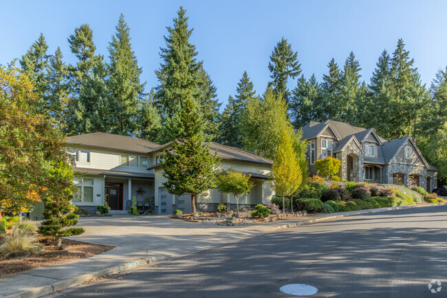 Larger homes are nesteled amongst the trees of the Churchill neighborhood.