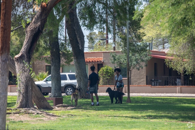 Mitchell Park provides lots of shaded spots in Mountain First Avenue.