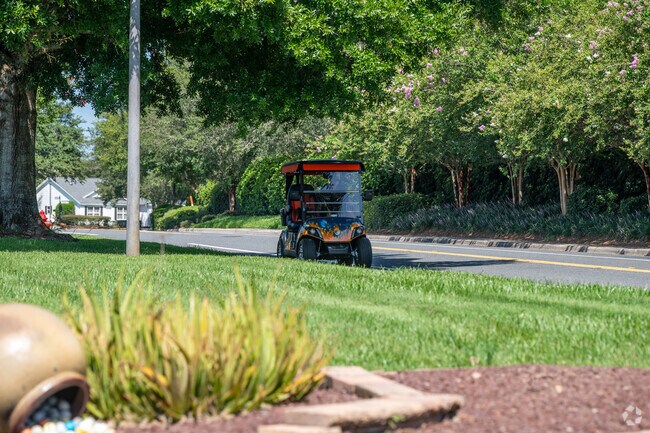 Belvedere residents travel through the Villages via dedicated golf cart lanes and paths.