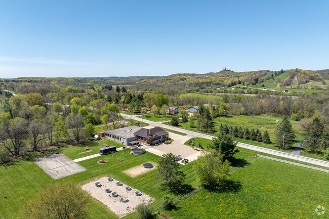 St. Augustine School with Holy Hill in the distance.