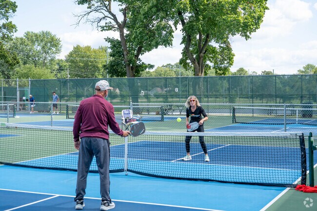 Residents of Canton enjoy the Pickleball Courts at Stadium Park.