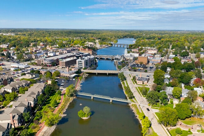 Southwest St. Charles sits along the Fox River and is 45 miles west of Chicago.