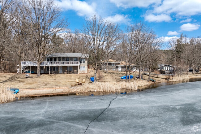 Homes and cabins line the shores of the  Mississippi River and the area lakes in Grand Rapids.