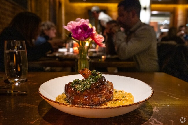The mouth-watering lamb shank & barley risotto from Ninety Acres in Peapack-Gladstone.