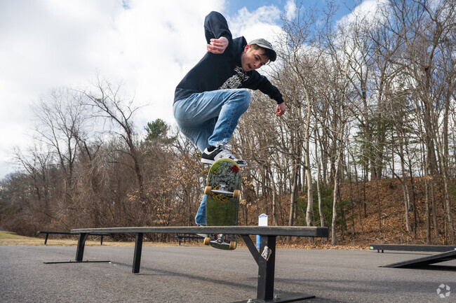 Young local tries new creative tricks at Lemansky Skate Park in Pakachoag.