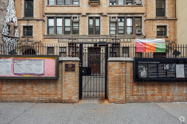 Transfiguration School is located on Mott St, between Chinatown and Two Bridges.
