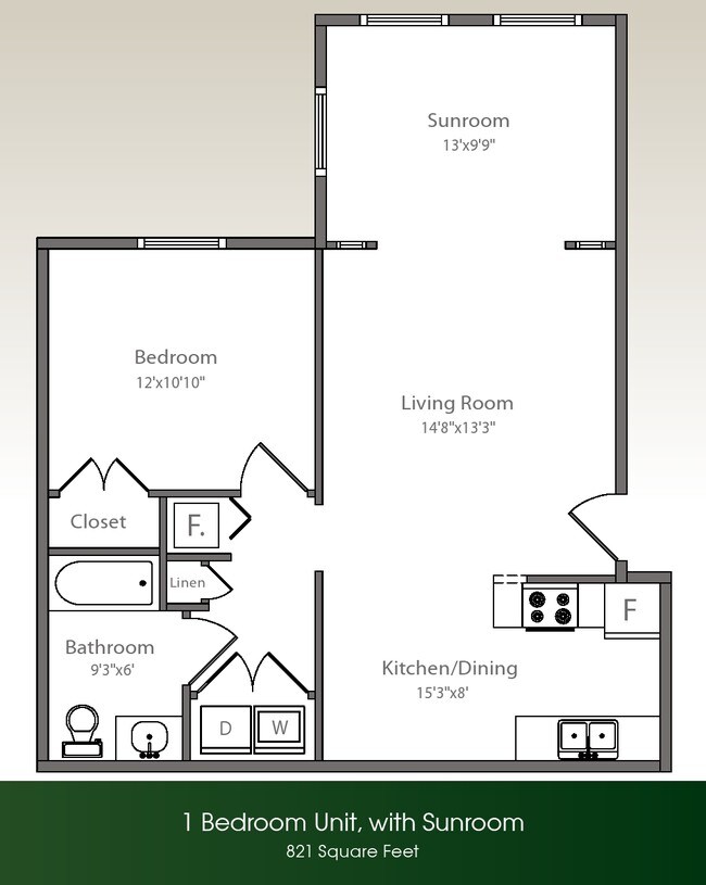 1BR/ 1 BA