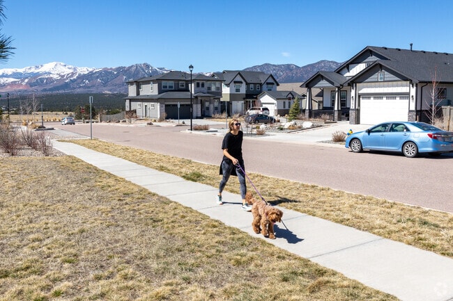 Enjoy the views in the Trailridge neighborhood as you take a walk with your best friend.