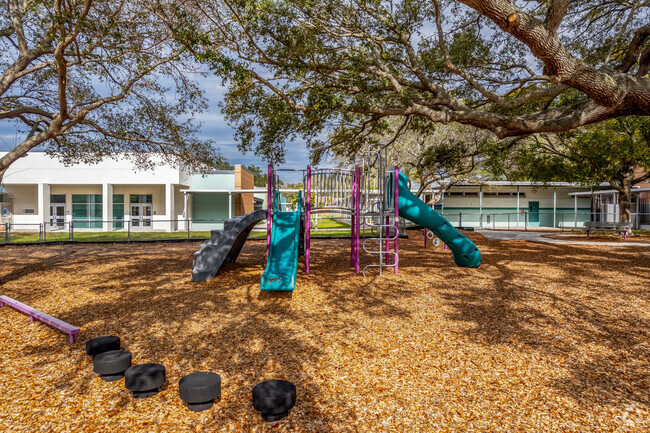Your kids enjoy two playgrounds at Mildred Helms elementary school.