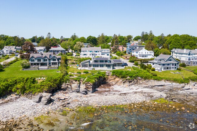 Beautiful and spacious homes line the Loveitts Field coastline.